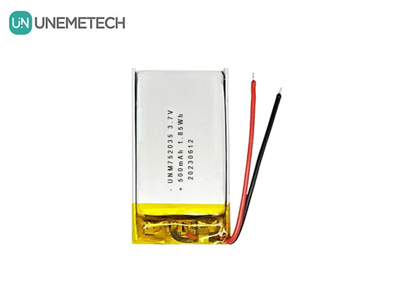 3.7V 500mAh 752035 রিমোট কন্ট্রোলের জন্য উন্নত লিথিয়াম পলিমার ব্যাটারি