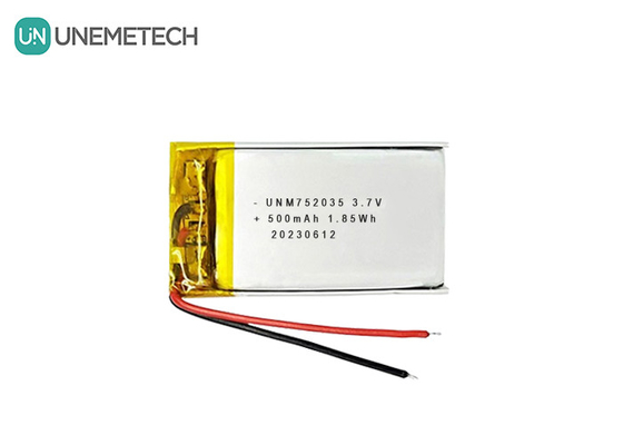 3.7V 500mAh 752035 রিমোট কন্ট্রোলের জন্য উন্নত লিথিয়াম পলিমার ব্যাটারি