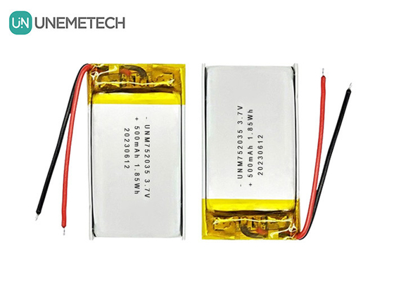 3.7V 500mAh 752035 রিমোট কন্ট্রোলের জন্য উন্নত লিথিয়াম পলিমার ব্যাটারি