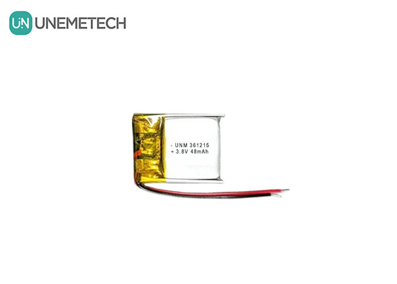 3.8V 48mAh উচ্চ ভোল্টেজ ক্ষুদ্র লিথিয়াম পলিমার ব্যাটারি 361215 RFID ডিভাইসের জন্য