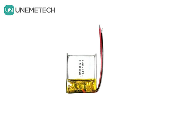 3.8V 48mAh উচ্চ ভোল্টেজ ক্ষুদ্র লিথিয়াম পলিমার ব্যাটারি 361215 RFID ডিভাইসের জন্য