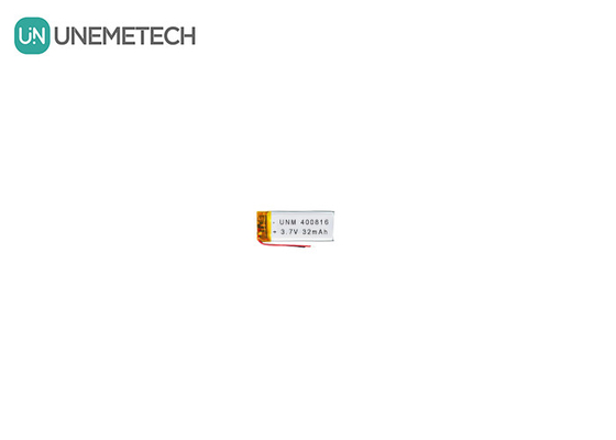 3.7V 32mAh ছোট রিচার্জযোগ্য LiPo ব্যাটারি 400816 থার্মোমিটারের জন্য