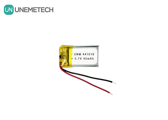 3.7V 45mAh স্মার্ট গ্লাসের জন্য ছোট কম ওজনের লিথিয়াম পলিমার ব্যাটারি 441018