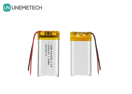 3.7V 400mAh 602040 লিথিয়াম পলিমার ব্যাটারি ব্লুটুথ হেডসেটের জন্য দীর্ঘ জীবনকাল
