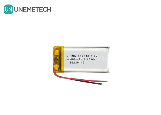 3.7V 400mAh 602040 লিথিয়াম পলিমার ব্যাটারি ব্লুটুথ হেডসেটের জন্য দীর্ঘ জীবনকাল
