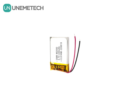 3.7V 220mAh 462030 সার্টিফিকেট এলইডি লাইটের জন্য রিচার্জযোগ্য লিথিয়াম পলিমার ব্যাটারি