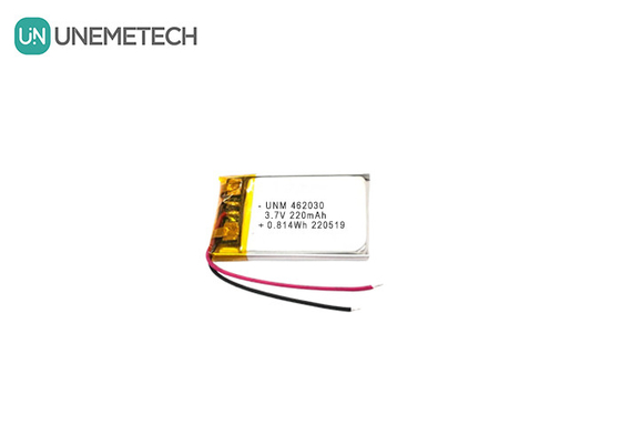 3.7V 220mAh 462030 সার্টিফিকেট এলইডি লাইটের জন্য রিচার্জযোগ্য লিথিয়াম পলিমার ব্যাটারি