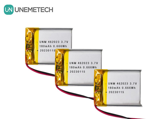 3ইলেকট্রনিক খেলনাগুলির জন্য.7V 180mAh লি-আয়ন ব্যাটারি 462023 লিপো রিচার্জেবল ব্যাটারি প্যাক