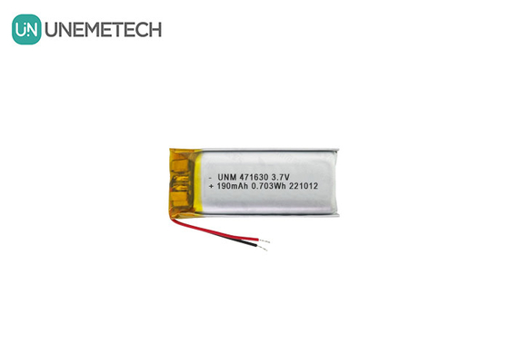 সিই সার্টিফাইড লিপো ব্যাটারি 471630 3.7V 190mAh পোর্টেবল ইলেকট্রনিক্সের জন্য লি-পলিমার ব্যাটারি