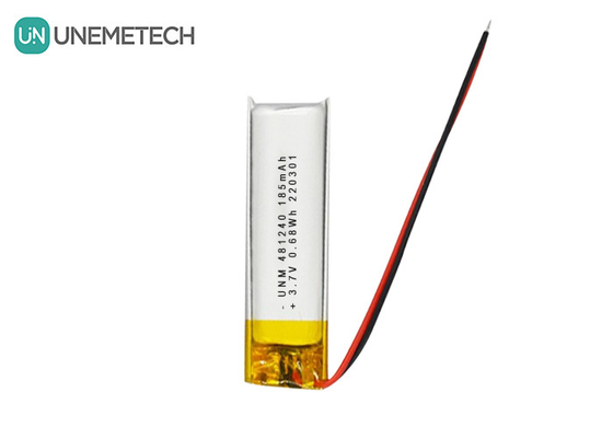 3.7V 185mAh 481240 লিথিয়াম আয়ন এবং লিথিয়াম পলিমার ব্যাটারি গাড়ি ডিভিআরগুলির জন্য