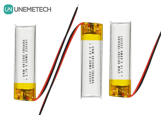 3.7V 185mAh 481240 লিথিয়াম আয়ন এবং লিথিয়াম পলিমার ব্যাটারি গাড়ি ডিভিআরগুলির জন্য