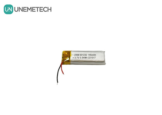 3.7V 145mAh 501232 কমপ্যাক্ট ডিজাইন লিথিয়াম পলিমার ব্যাটারি বাবল মেশিনের জন্য