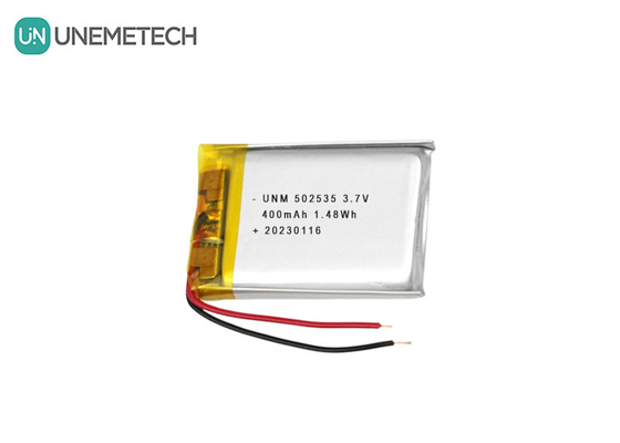 লি পলিমার ব্যাটারি প্যাক 502535 400mAh ইলেকট্রনিক যন্ত্রপাতি জন্য 3.7V ব্যাটারি