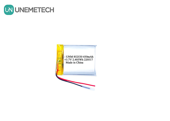 3হেডসেটের জন্য.7V 650mAh রিচার্জযোগ্য লিথিয়াম-আয়ন পলিমার ব্যাটারি 852530