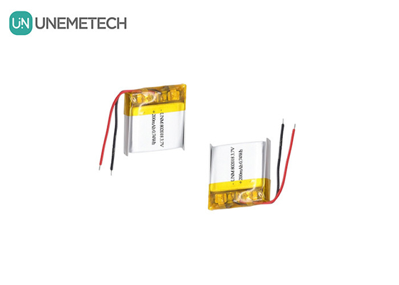 3.7V 200mAh র্যাপিড চার্জিং লি-আইন পলিমার ব্যাটারি সেল 802018 ডিপিলেটরের জন্য