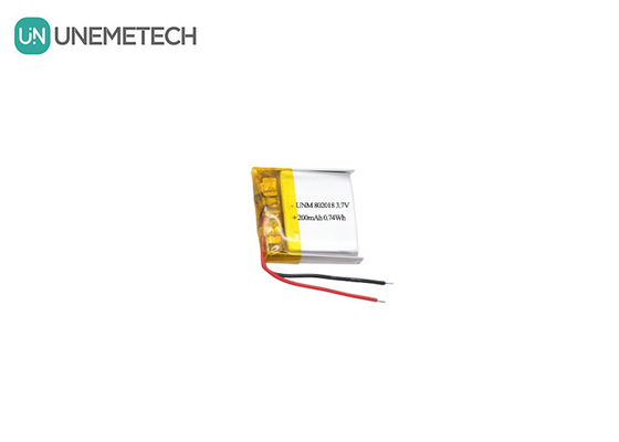 3.7V 200mAh র্যাপিড চার্জিং লি-আইন পলিমার ব্যাটারি সেল 802018 ডিপিলেটরের জন্য