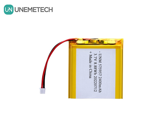 3.7V 2400mAh রিচার্জযোগ্য লিথিয়াম-আয়ন পলিমার ব্যাটারি 575957 ইলেকট্রনিক স্কেল জন্য