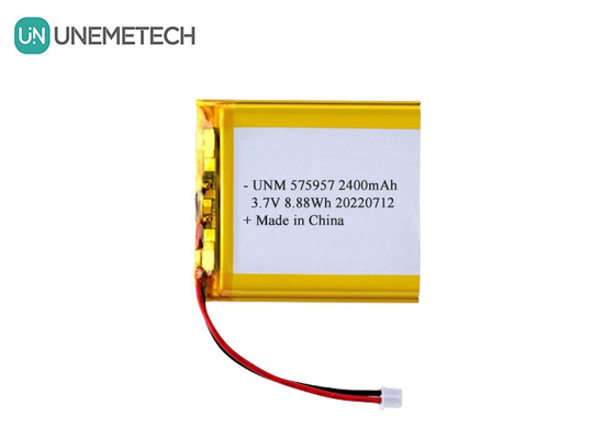 3.7V 2400mAh রিচার্জযোগ্য লিথিয়াম-আয়ন পলিমার ব্যাটারি 575957 ইলেকট্রনিক স্কেল জন্য