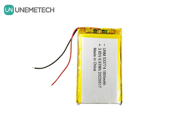 উচ্চ ভোল্টেজ LiPo ব্যাটারি 3.85V 1800mAh 533774 ছোট রোবটের জন্য রিচার্জেবল ব্যাটারি