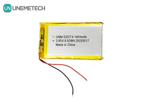 উচ্চ ভোল্টেজ LiPo ব্যাটারি 3.85V 1800mAh 533774 ছোট রোবটের জন্য রিচার্জেবল ব্যাটারি