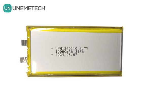 3.7V 10000mAh রিচার্জযোগ্য উচ্চ ক্ষমতা লিথিয়াম পলিমার ব্যাটারি 1260110 ট্যাবলেট জন্য