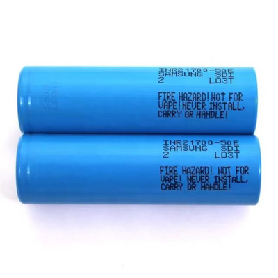 স্যামসাং 50E 21700 5000mAh 9.8A ব্যাটারি 3.6V লিথিয়াম আয়ন ব্যাটারি সেল INR21700-50E