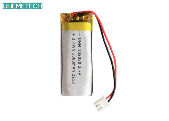 লিপো ব্যাটারি প্যাক 102050 3.7V 1000mAh লিথিয়াম পলিমার ব্যাটারি IEC62133 অনুমোদিত