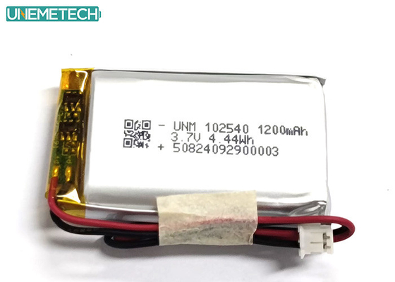 1200mAh 2C ফাস্ট চার্জ লিথিয়াম পলিমার ব্যাটারি 3.7V 102540 মেডিকেল পণ্যের জন্য