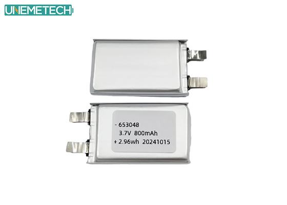 20C উচ্চ স্রাব হার 3.7V 800mah লিপো ব্যাটারি 653048 আরসি বিমানের জন্য