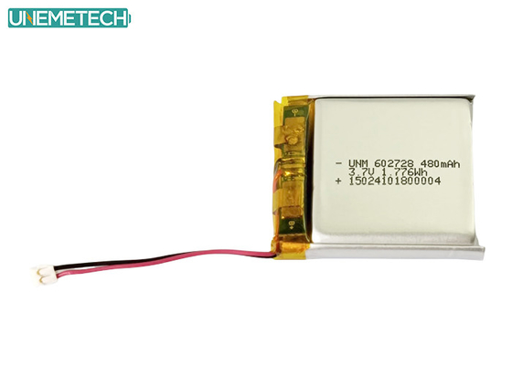 3.7V 480mAh 602728 রিচার্জযোগ্য লিথিয়াম-আয়ন পলিমার ব্যাটারি মিনি রেকর্ডারের জন্য