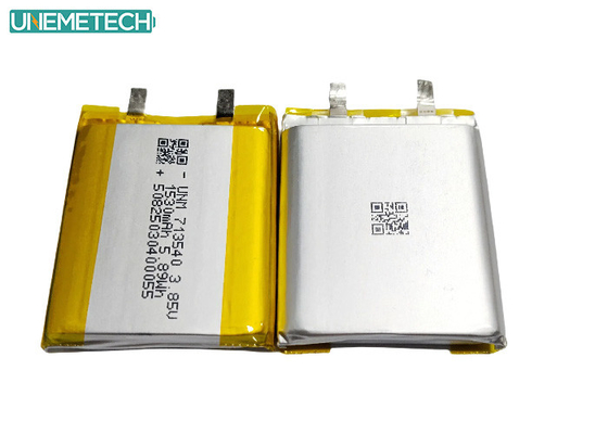 3.85V উচ্চ ভোল্টেজ লিথিয়াম পলিমার ব্যাটারি 1530mAh 713540 চিকিৎসা সরঞ্জাম জন্য