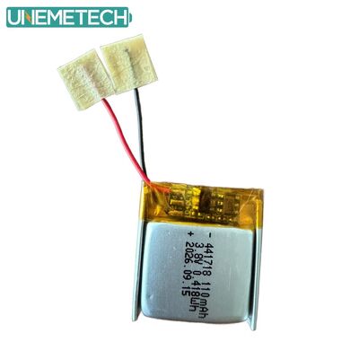 গুণমান 3.8V 110mAh 441718 মেডিকেল ব্রেসলেট জন্য উচ্চ ভোল্টেজ পলিমার লিথিয়াম আয়ন ব্যাটারি কারখানা